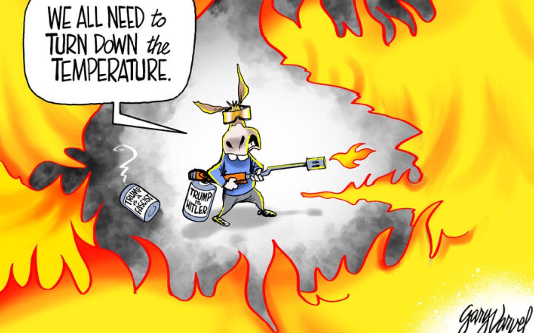 BS daily political cartoons: Turning down the temperature with a blowtorch