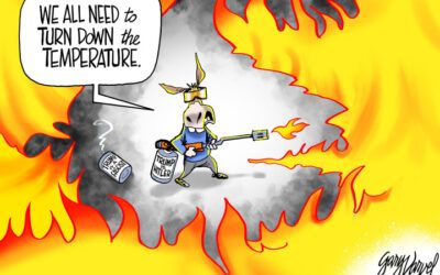 BS daily political cartoons: Turning down the temperature with a blowtorch
