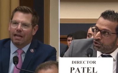 ‘Bullsh*t’: Kash Patel erupts at Eric Swalwell during heated hearing exchange