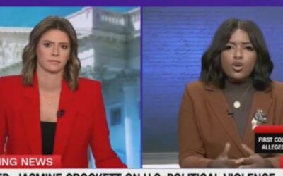 Watch Jasmine Crockett try to rationalize how people on the left supposedly can’t ‘make a shot from 200 yards’