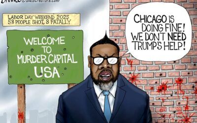BS daily political cartoons: Chicago is doing fine!
