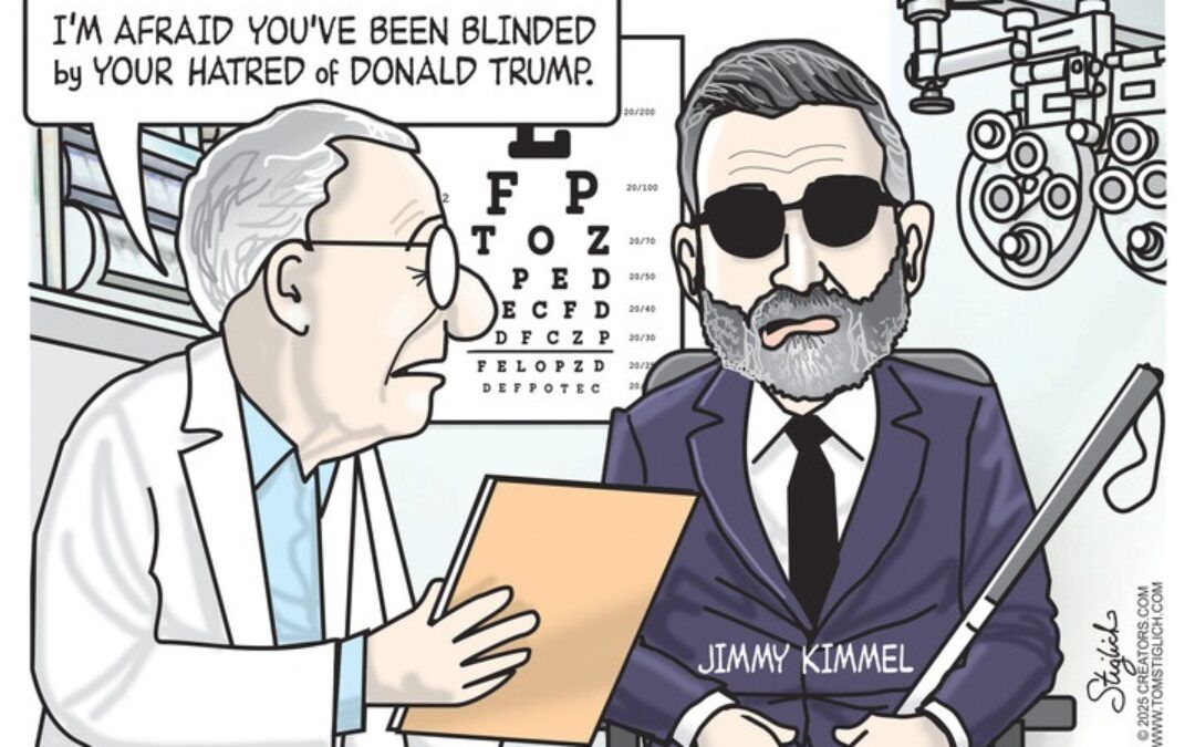 BS daily political cartoons: Jimmy Kimmel goes blind