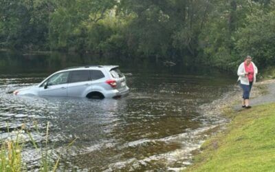 Instant karma! Protester berating ICE forgets to park car—watches it sink into lake