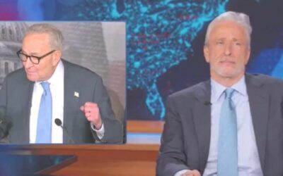 ‘Human flat tire’: Jon Stewart roasts Chuck Schumer over shutdown messaging