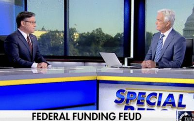 Mike Johnson, Fox News host jostle over whether Democrats would fund healthcare for illegals