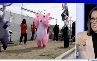 Watch Jessica Tarlov explain ‘intellectual’ benefits of dressing up as inflatable animal to protest ICE
