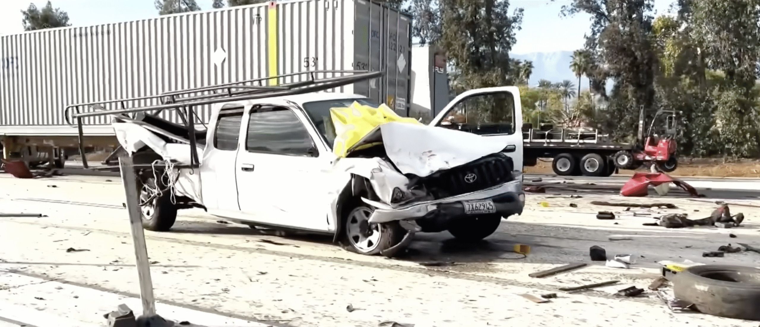 California crash kills three. KTLA 5 Youtube screen grab. 