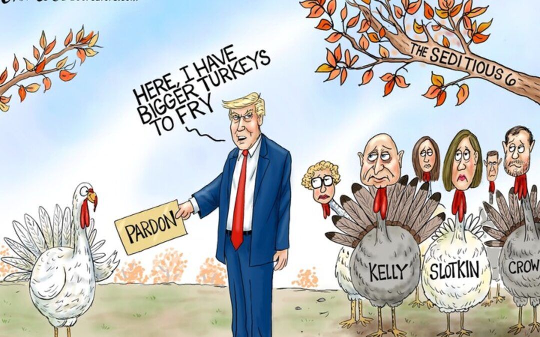 BS daily political cartoons: Bigger turkeys to fry