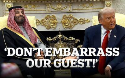 ‘Don’t embarrass our guest’: Trump shields Saudi crown prince from murder question