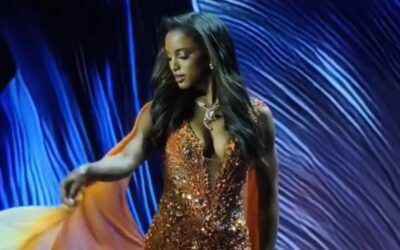 Miss Universe contestant plummets off dim-lit stage face-first in evening gown event