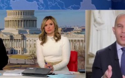 Hakeem Jeffries begrudgingly gives Trump credit for securing border