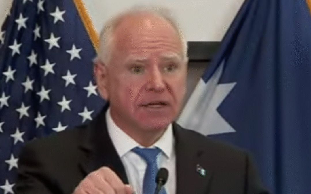 Tim Walz whines people keep driving by his house and calling him retarded