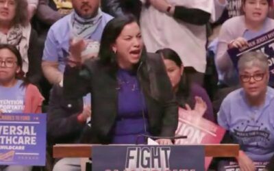 Far-left House candidate backed by Bernie Sanders, AOC leads raucous crowd in chanting ‘abolish ICE’