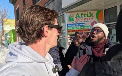 Nick Shirley’s security forced to step in as angry Somali berates him