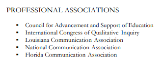 Julia Letlow Curriculum Vitae 2020