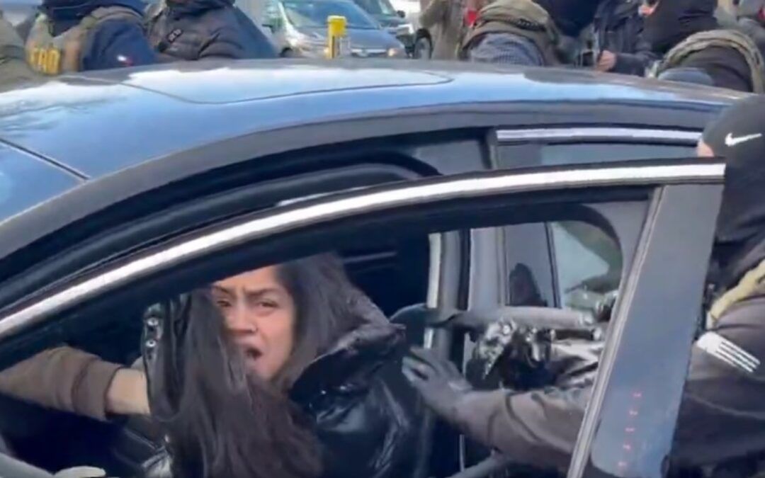 ‘Random disabled woman?!’ Another agitator FAFO, blocks ICE raid, gets dragged out of car