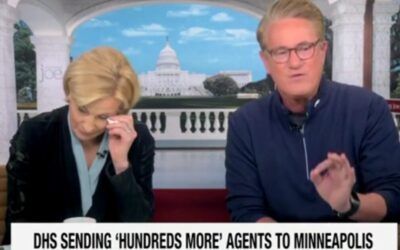 ‘OK, Joe! Wow’: Scarborough shocks wife with crude language on-air