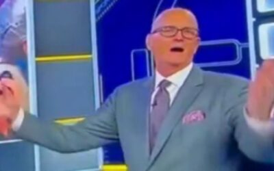‘OH!’ ESPN host has hilarious reaction when gay dudes pop up on NYE kiss cam