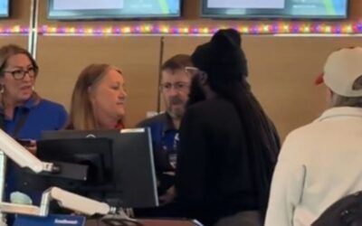 Passengers intervene when lunatic has ‘complete meltdown’ waiting for flight