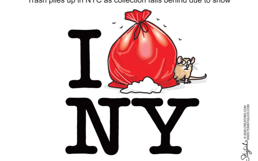 BS political cartoons of the week: I love NY trash!