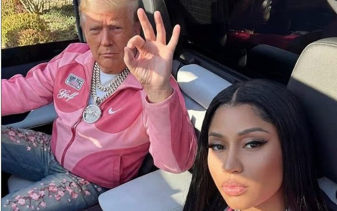 Nicki Minaj trolls Internet with Trump in Barbie pink as a tribute for President’s Day