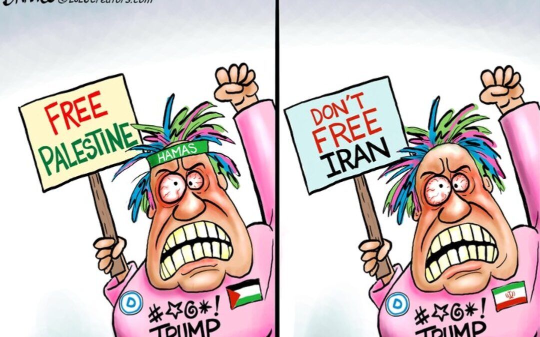 BS daily political cartoons: ‘Free Palestine. Don’t free Iran.’