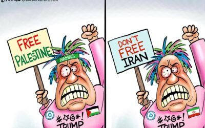 BS daily political cartoons: ‘Free Palestine. Don’t free Iran.’