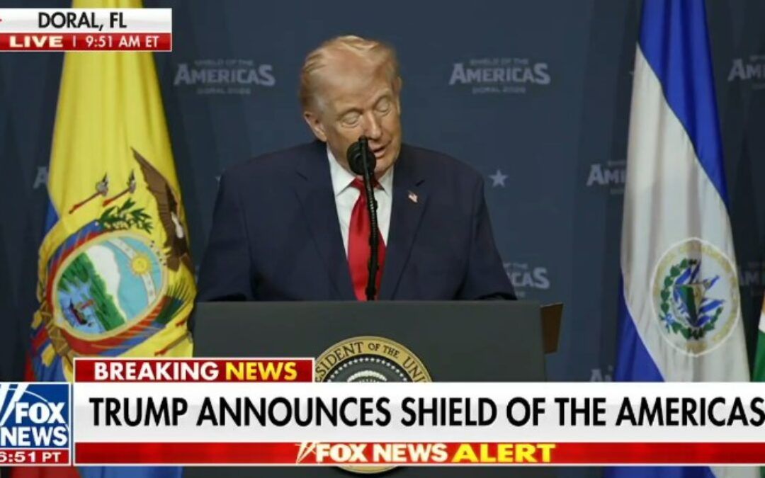 ‘I’m not learning your damn language’: Trump jokes with leaders at ‘Shield of the Americas’ summit