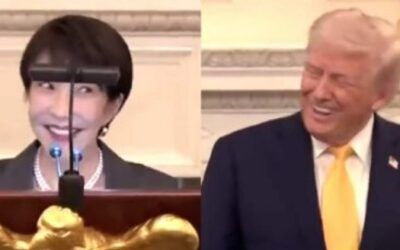 Female Japanese PM gushes over Trump’s good looks, gets laughs with Birthday message to Barron