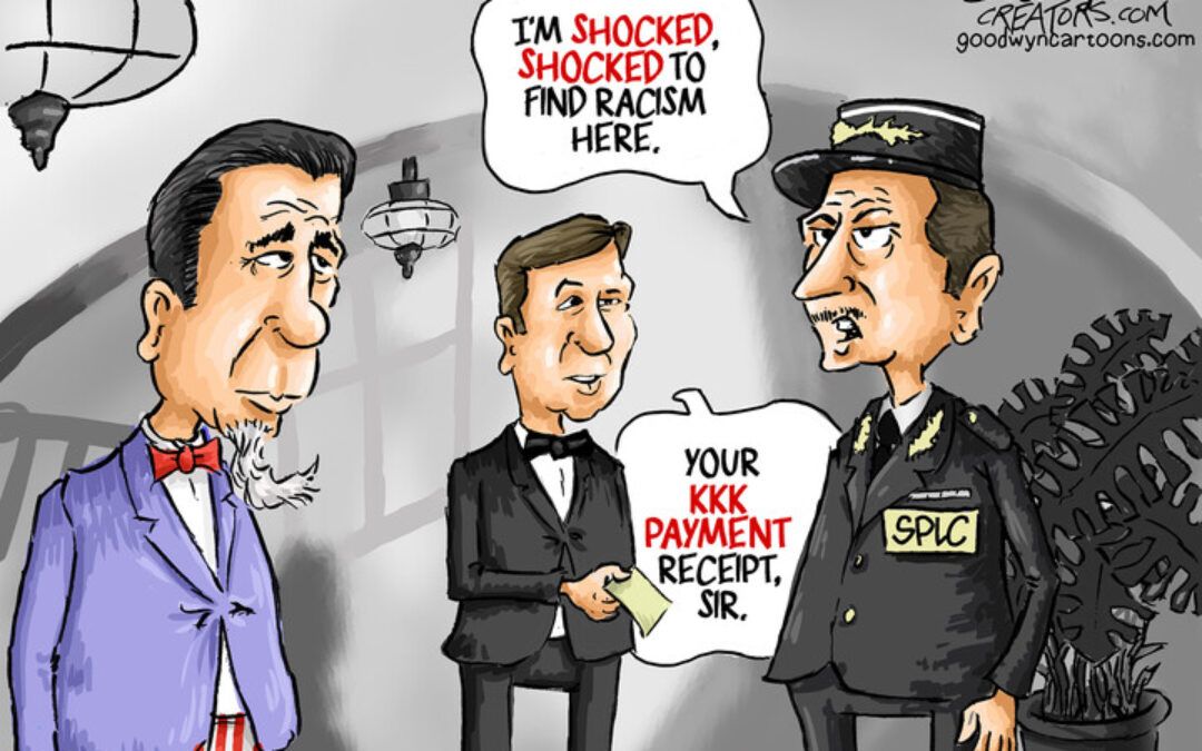 BS daily political cartoons: Your KKK payment receipt, sir