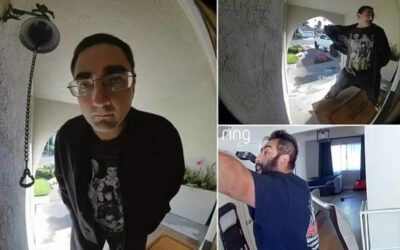Dad rushes home to stop delusional intruder with a shovel as Ring Cam horror plays out