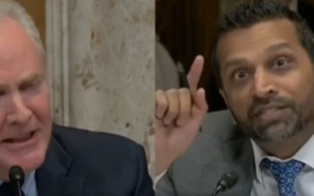 ‘Slinging Margaritas with gang-banging rapist’: Kash Patel nukes Van Hollen in Senate slugfest