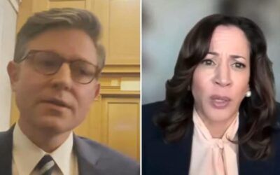 ‘Institutional arsonists’: Mike Johnson says Kamala Harris, Dems ‘would blow the system up’
