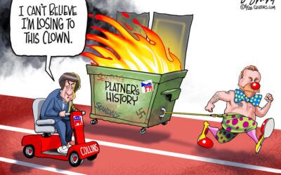 BS daily political cartoons: Losing to this clown