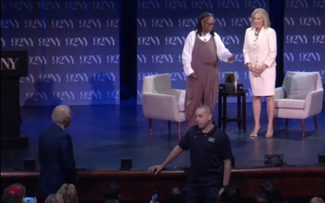Joe Biden crashes Jill’s book event with awkward question in painfully cringe moments