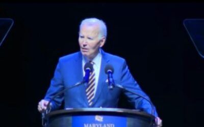 Mumbling, coughing, yelling Joe Biden gets heckled, confused about where to walk off stage
