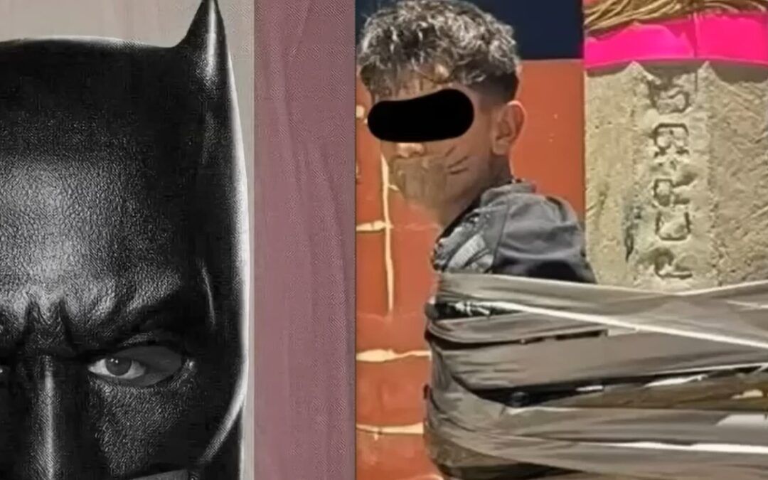 Mexico’s ‘Batman’ vigilante hunts thieves and duct tapes them to street lights