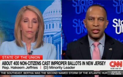 Watch Hakeem Jeffries pivot when confronted over illegal voting Dems swore was not happening