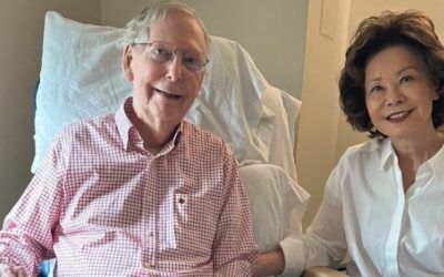 McConnell breaks silence with hospital photo after health scare