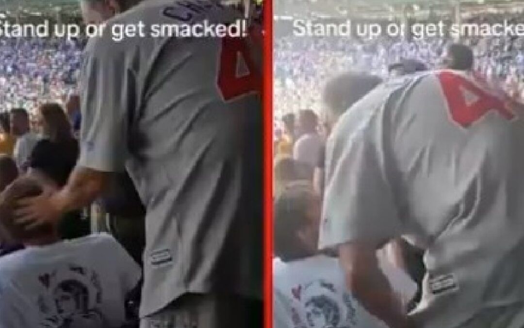 Cubs anthem confrontation goes viral after fan is slapped for remaining seated: ‘Get up!’