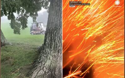 Ohio golfer accidentally records terrifying moment he is struck by lightning