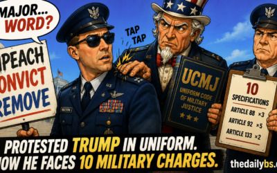 Air Force major who demanded Trump’s impeachment while in uniform is charged. Here’s what he faces, now
