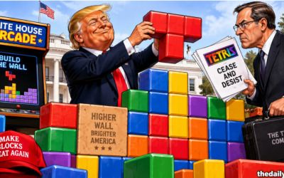 Tetris drops a legal warning after White House turns ‘Build the Wall’ into an arcade game