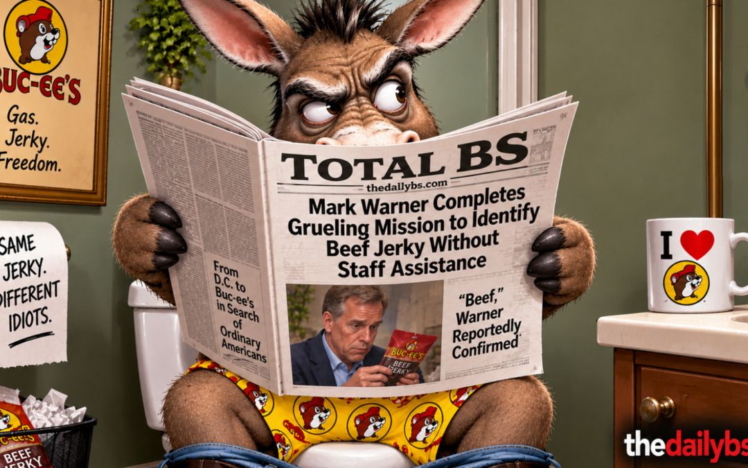 Mark Warner completes grueling mission to identify beef jerky without staff assistance