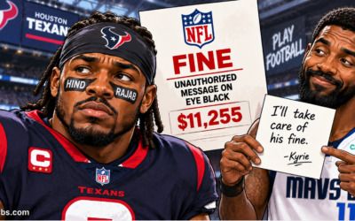 NFL fines Texans star over message on his face — Kyrie Irving offers to pick up the tab