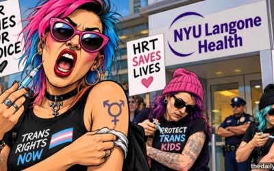 Trans activists inject hormones outside NYU after hospital cuts deal with Trump DOJ