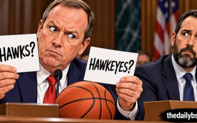 Reporter corners Eric Schmitt over viral Hawks-Hawkeyes mix-up — he insists: ‘It’s not a mistake!’