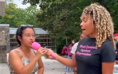 WATCH: Student goes into actual fits when Black pro-lifer challenges her take on Charlie Kirk