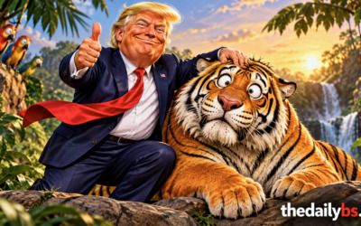 Trump posts AI video of himself wrestling a tiger after deadly attack — media reaction turns ferocious
