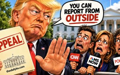 Trump vows to appeal CNN’s White House victory — tells reporters they can stand outside